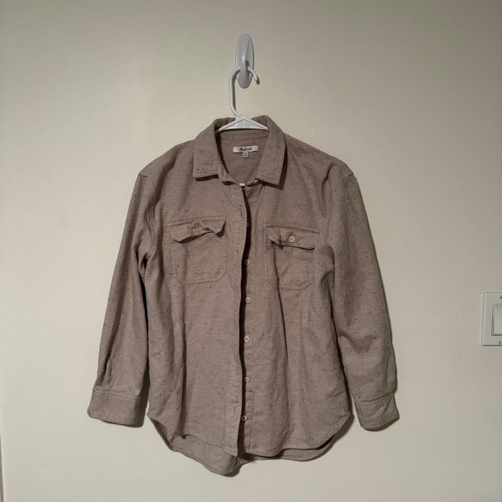 Madewell Linen Blend Shacket Shirt/Jacket